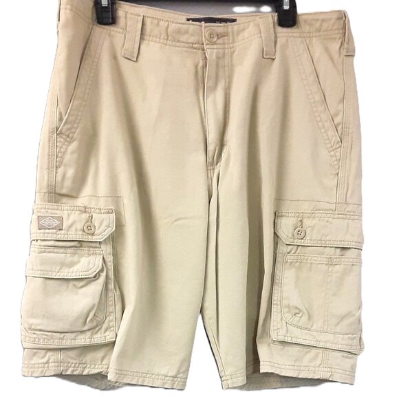 Lee Men's Cargo Shorts Size 34, Brown, Inseam 11", Front Rise 12", Easy Care - Picture 1 of 10